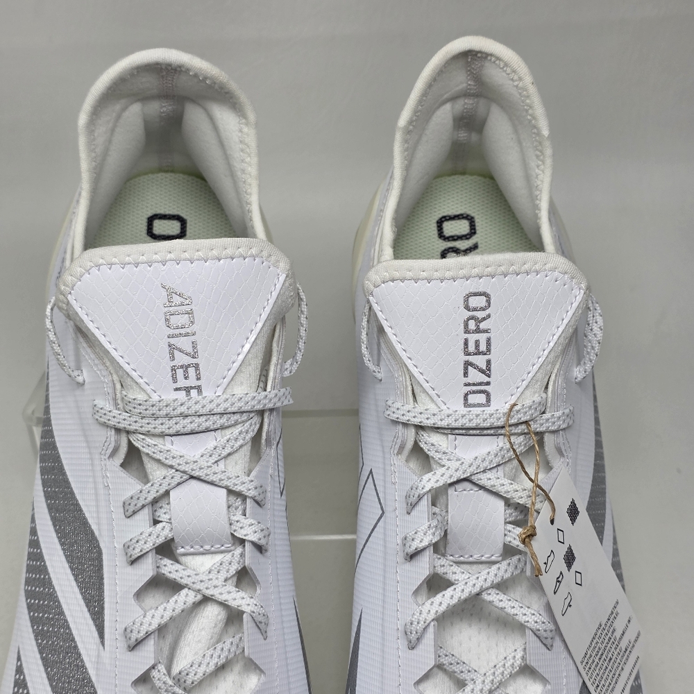 Adidas Adizero Electric 1 II Football Cleats White Silver IF1914 Men's Size 16 - Picture 10 of 12